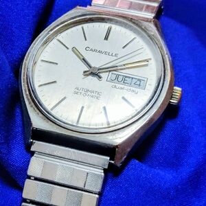 Caravelle by Bulova 1980 West Germany Vintage Automatic Mens Watch